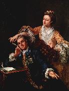 William Hogarth David Garrick with His Wife oil